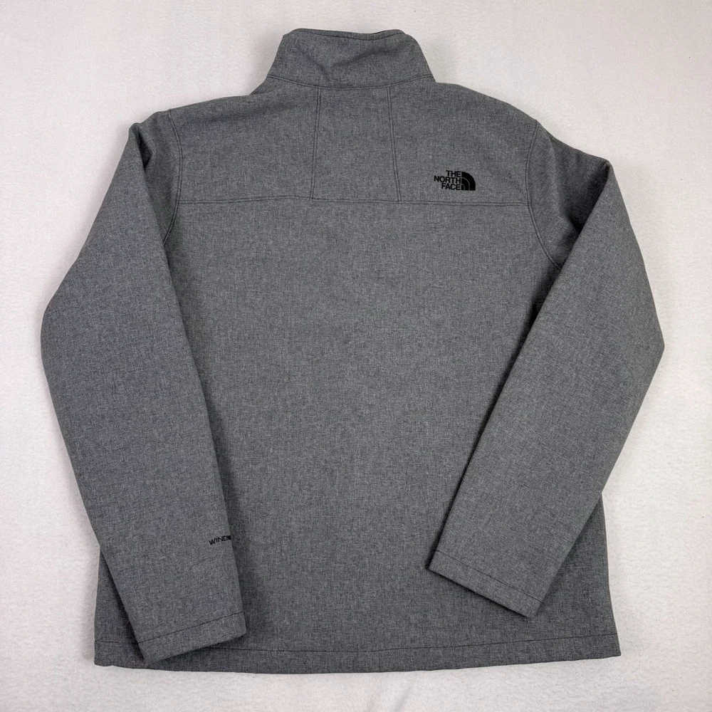 The North Face Mens L Gray Apex Bionic Windwall Softshell Jacket Gutter Pros‎